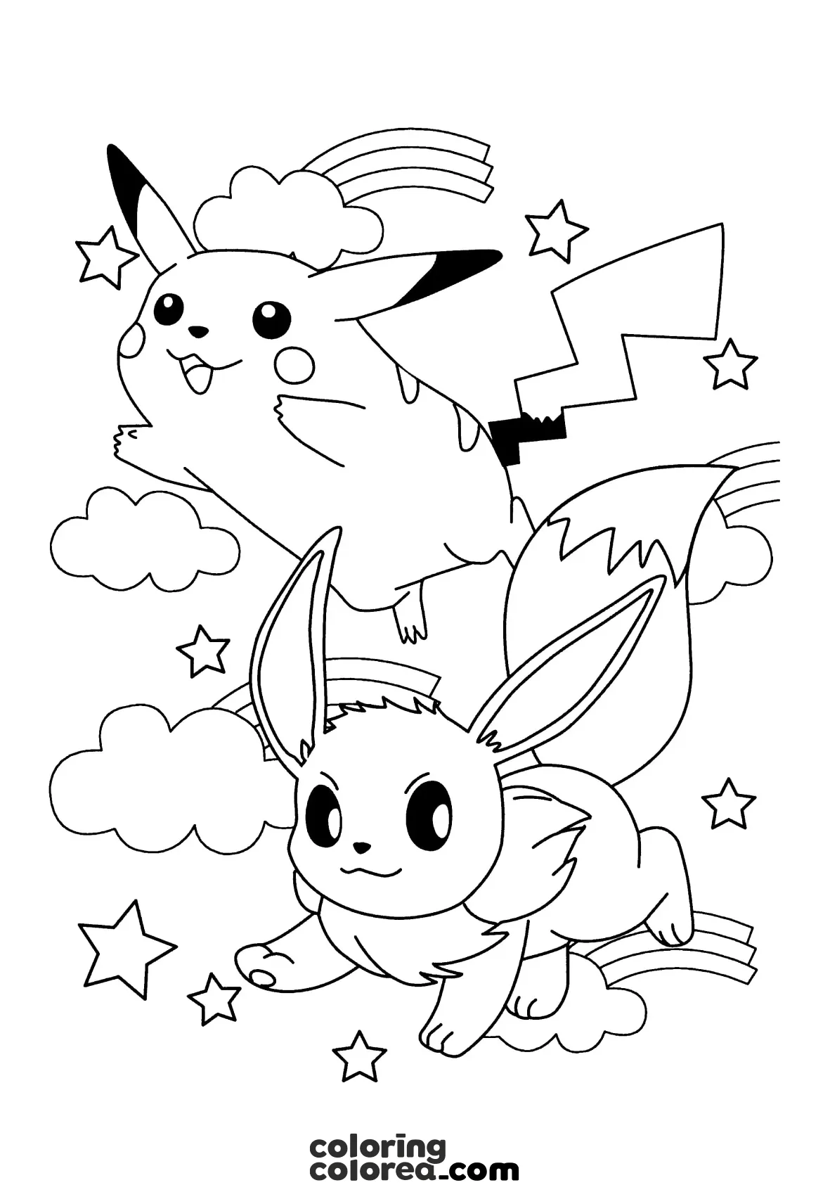 Eevee and Pikachu