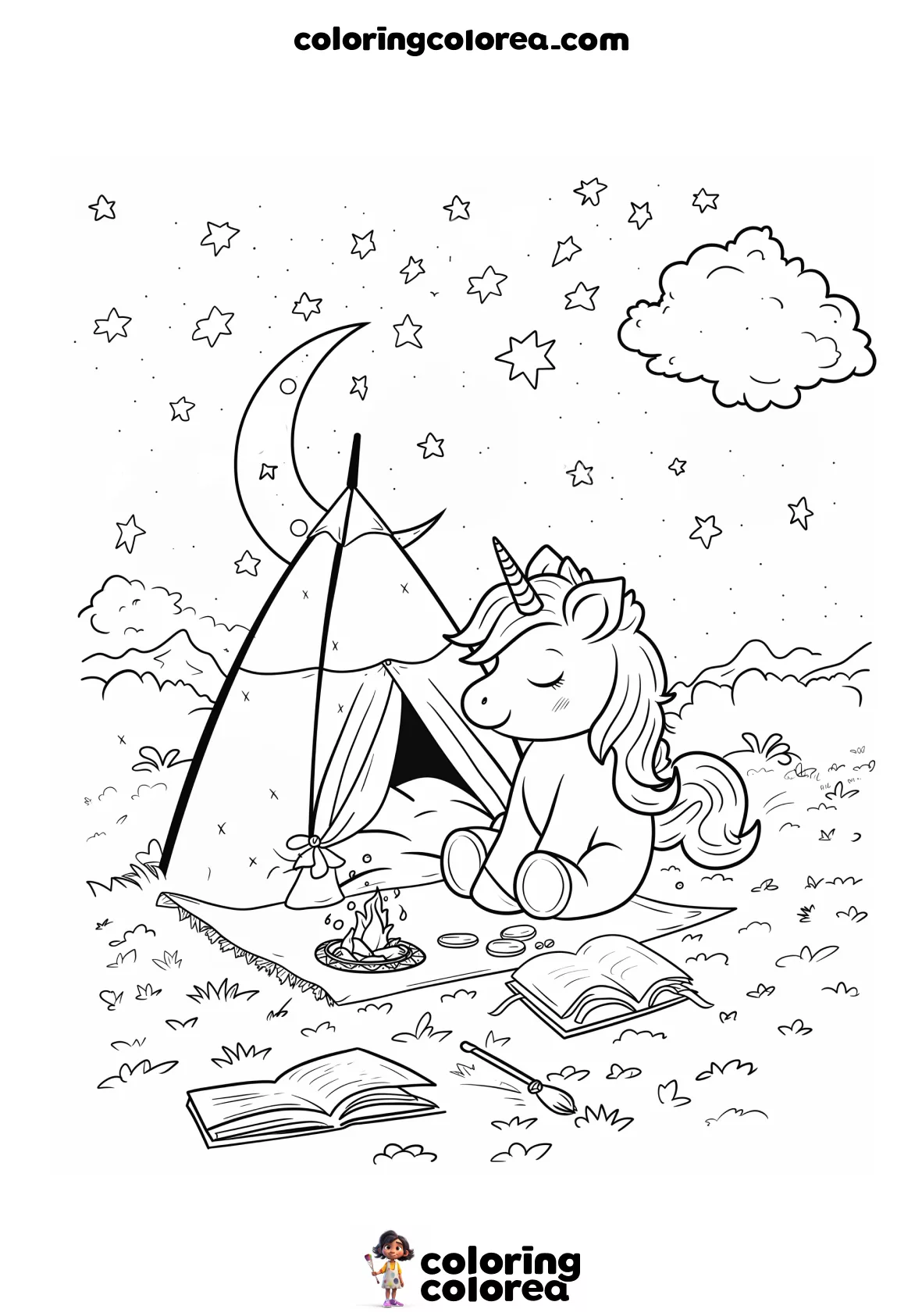 Unicorn at camping