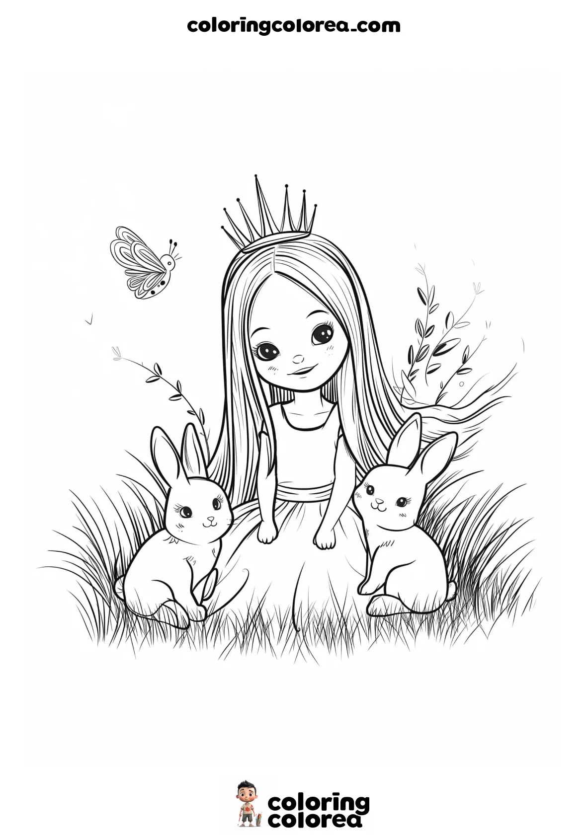 Princess and her rabbits