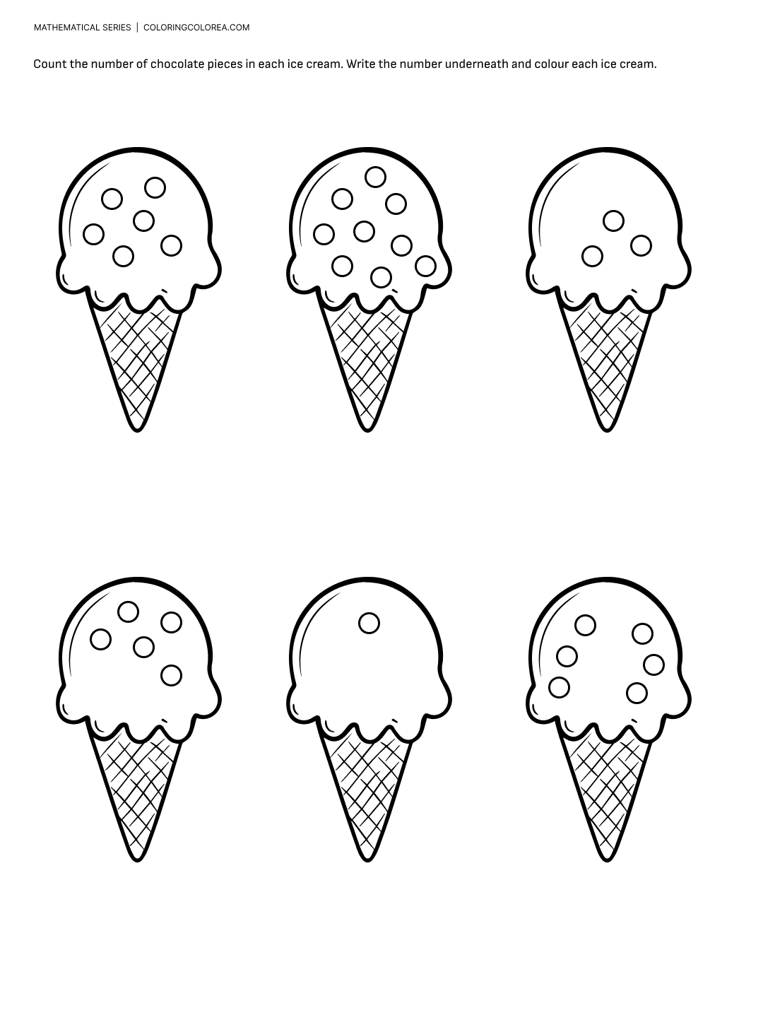 Mathematics worksheet. Free educational resources for kindergarten and primary school