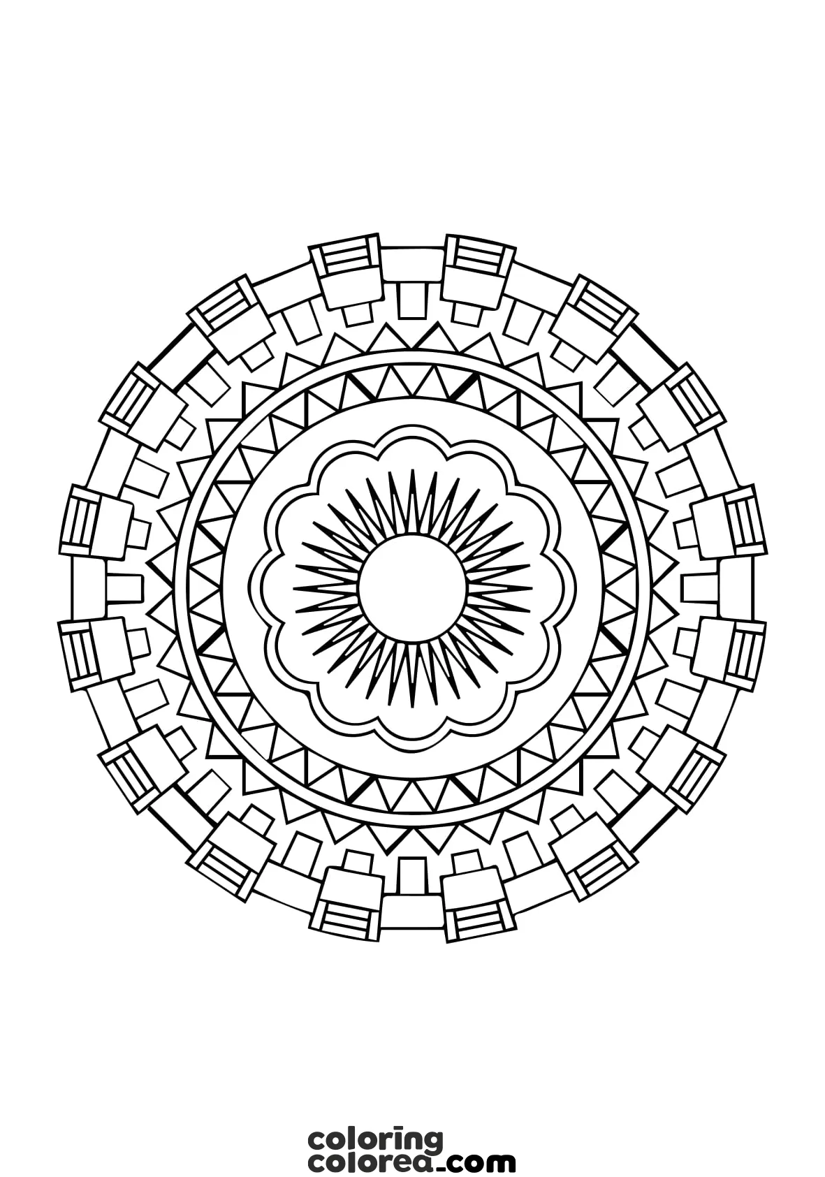 Free colouring mandala