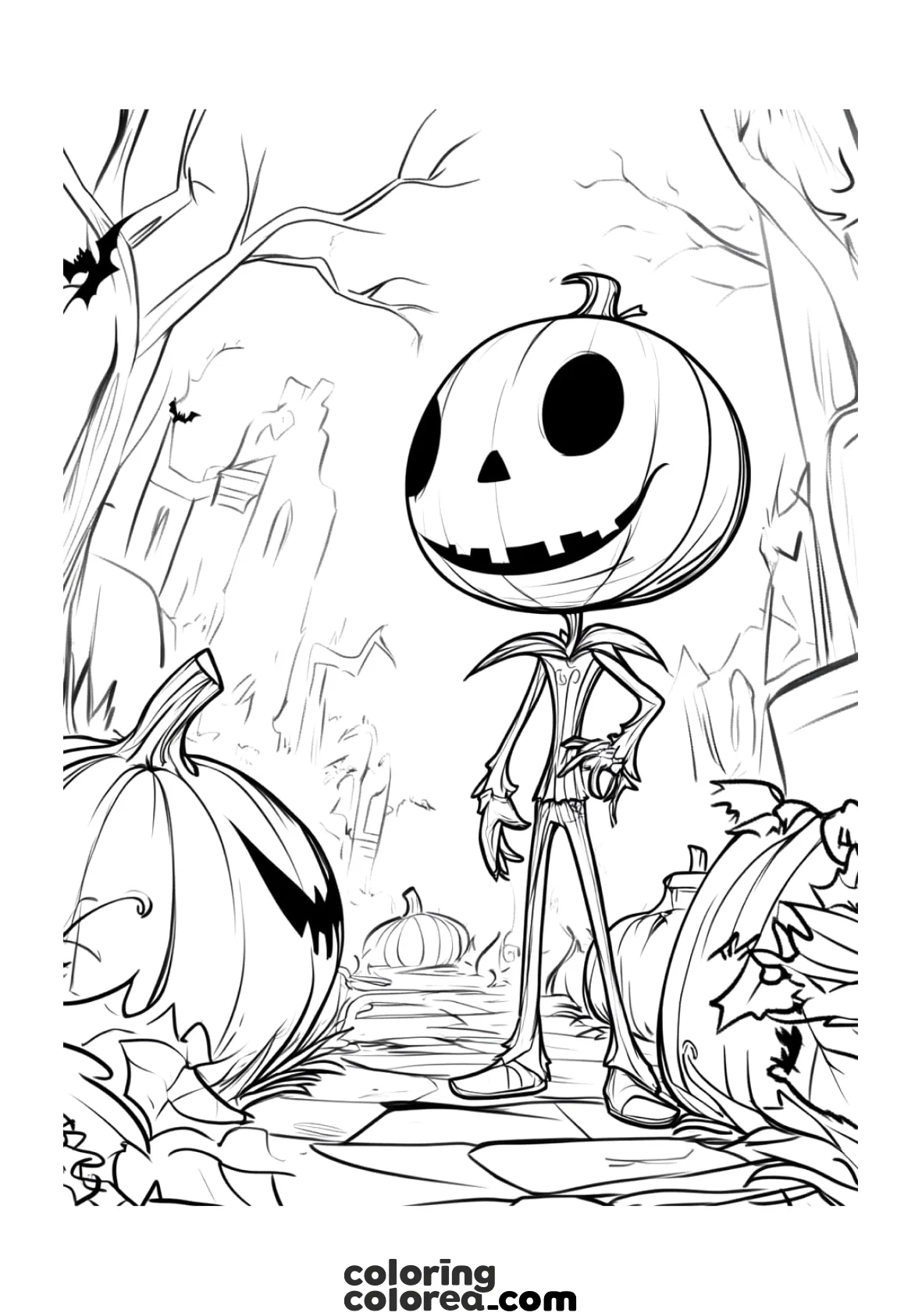 Spooky Halloween coloring pages for free