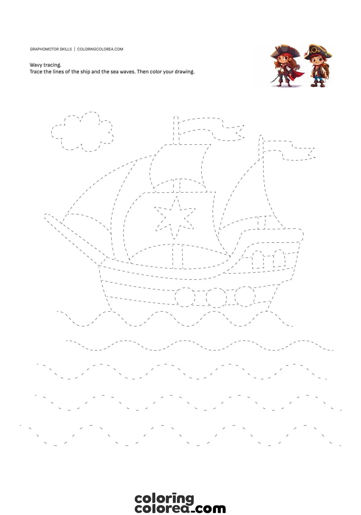 Free resources for graphomotor skills, educational and fun